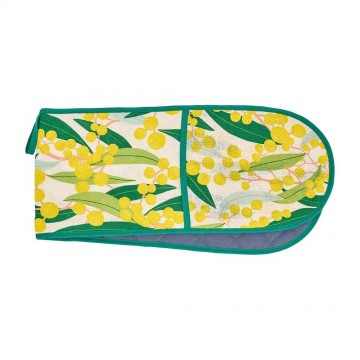 Double Oven Mitt | Golden Wattle | Linen Cotton